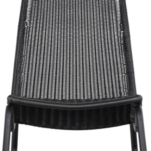 Udendørs gyngestol WOOOD Tom med sort rattan og metalramme - vandtæt & robust H97xB51xD95 cm
