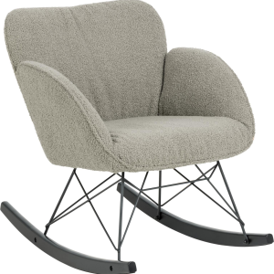 Gyngestol Signature Cevina - ergonomisk gråbrun Orson stof med slædeformet bøg/stålramme