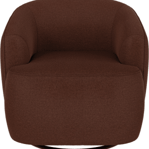 Loungestol Rowico Dermot, dybrød Rita 96 polyester, drejelig gyngestol, H78xB85xD90 cm
