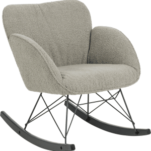 Gyngestol Signature Cevina - ergonomisk gråbrun Orson stof med slædeformet bøg/stålramme
